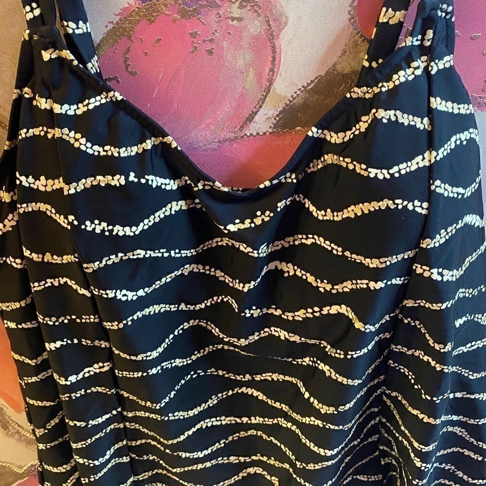 🎀Swim solutions chain print wire free tankini Top - Picture 6 of 8